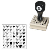 49 kippen rubberstempel (Gestempeld)