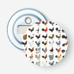 49 Roosters Button Flesopener
