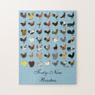 49 Roosters Legpuzzel