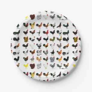 49 Roosters Papieren Bordje