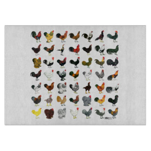 49 Roosters Snijplank