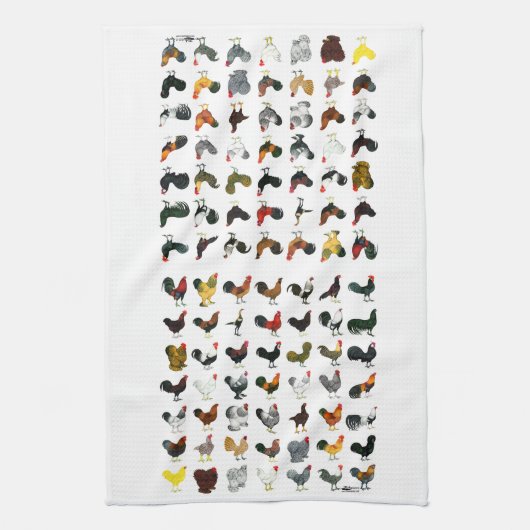 49 Roosters Theedoek (Verticaal)