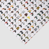 49 Roosters Tissuepapier (Detail)