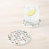 49 Roosters Zandsteen Onderzetter (Zijkant)