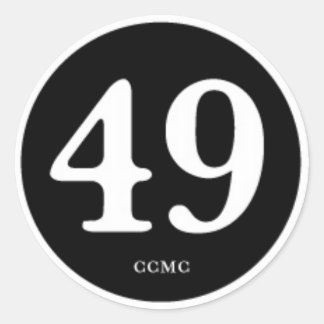 49CC MC " PATCH OF HONOR" RONDE STICKER