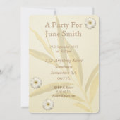 49e anniversaire de fête Invitation avec marguerit (Dos)