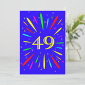 49e anniversaire de fête Invitation Explosion (Debout devant)