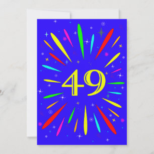 49e anniversaire de fête Invitation Explosion