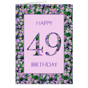 49e anniversaire de marguerites violettes