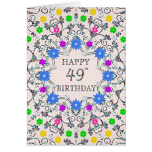 49e anniversaire Fleurs Abstraites 
