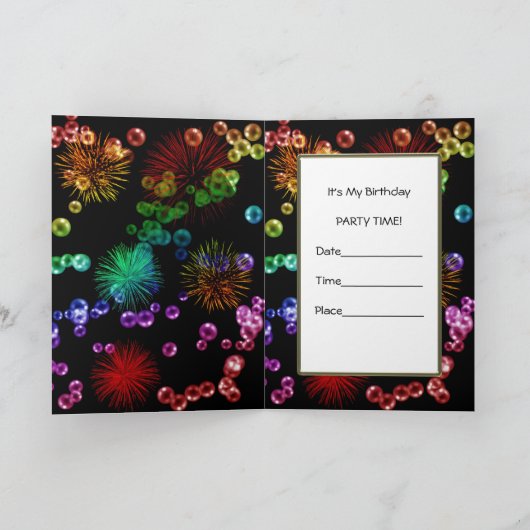 49e fête d'anniversaire Invitation (Intérieur)