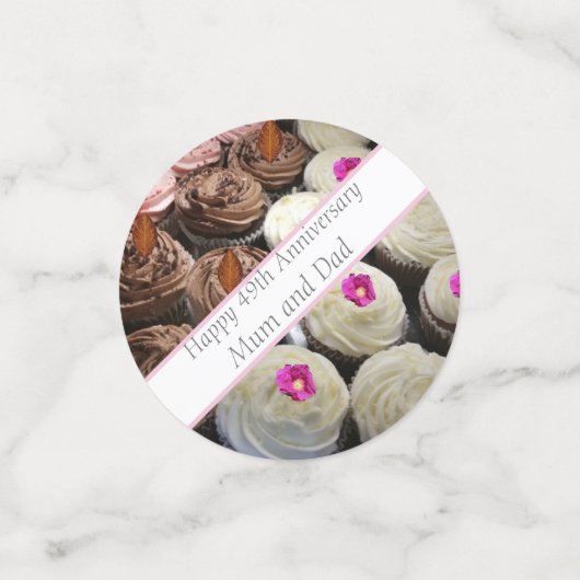 49e Jubileum voor bruiloft Confetti (Kleine voorkant)