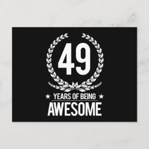 49e verjaardag (49 jaar Geweldige) Briefkaart