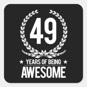 49e verjaardag (49 jaar Geweldige) Vierkante Sticker