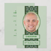 49e verjaardag Afbeelding voor uitnodiging van de (Voorkant / Achterkant)