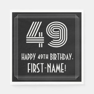 49e verjaardag: Art Deco geïnspireerd look "49" +  Servet