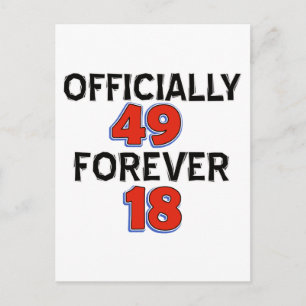 49e verjaardag design briefkaart