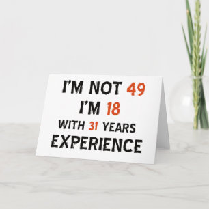 49e verjaardag design kaart