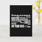 49e verjaardag feest grootste 49 jaar oud kaart (Gele Bloem)