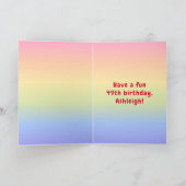 49e verjaardag: kleurrijke regenboog # 49, Naam va Kaart (Binnen)