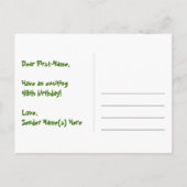 49e verjaardag – leuk vuurwerkpatroon + regenboog briefkaart (Achterkant)