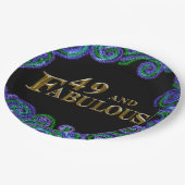 49e verjaardag papieren bordje (Gekanteld)