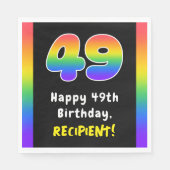 49e verjaardag: Regenboogspectrum # 49, Aangepaste Servet (Voorkant)