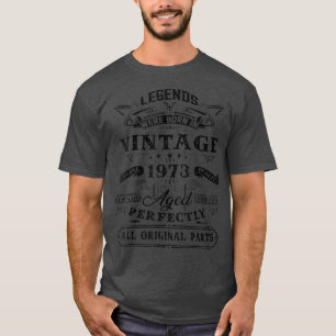 49e verjaardag van legende geboren in 1973 49 jaar t-shirt