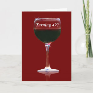 49e verjaardag wijn grappige proost kaart