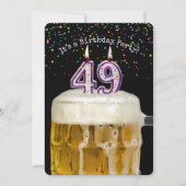 49e verjaardagskaarsenfeest kaart (Voorkant)