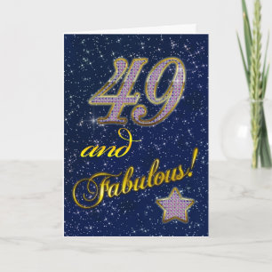 49th birthday for someone Fabulous Kaart