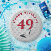 49th Birthday Golf Ball Design Paper Bord (Feest)