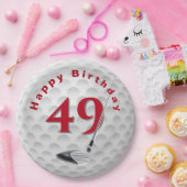 49th Birthday Golf Ball Design Paper Bord (Feest)