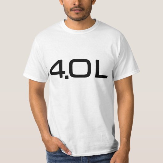 4,0 liter t-shirt (Voorkant)