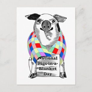 4-24 Nationale Pigs-in-a-Blanket Dag Briefkaart