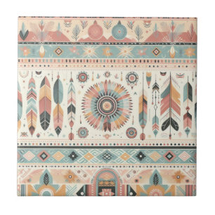 4,25 x 4,25 carreaux en céramique tribale rose