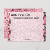 4,25 x 5,5 Parties scintillant d'or Rose de carte (Devant / Derrière)