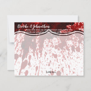 4.25x5.5 Advice Card Blood Splatter Vampire Gothic Kaart
