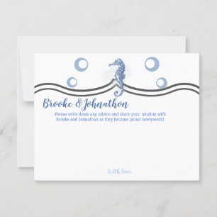 4.25x5.5 Advice Card Seahorse Zee Ocean Beach Kaart