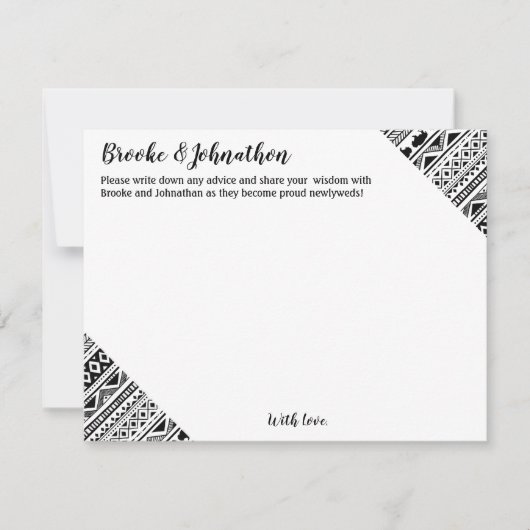 4.25x5.5 advies Kaart Boho Buffalo Tribal Pattern  (Voorkant)