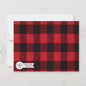 4.25x5.5 Advies Kaart Red Buffalo Plaid Beer Zwart (Achterkant)