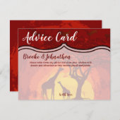 4.25x5.5 Carte conseil African Safari Giraffe Suns (Devant / Derrière)