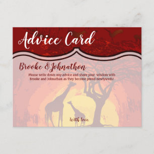 4.25x5.5 Carte conseil African Safari Giraffe Suns