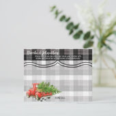 4.25x5.5 Carte conseil Camion XMAS Baffalo Plaid B (Debout devant)