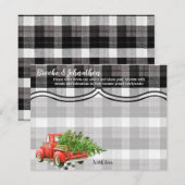 4.25x5.5 Carte conseil Camion XMAS Baffalo Plaid B (Devant / Derrière)