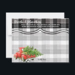 4.25x5.5 Carte conseil Camion XMAS Baffalo Plaid B<br><div class="desc">Ces Cartes de Conseils de 4, 25x5, 5 tailles sont parfaites pour tous les couples à la réception pour que leurs invités leur donnent des conseils très appréciés ! Il est entièrement personnalisable en couleurs ARRIÈRE - PLANS et en couleurs de police. Utilisez simplement le système facile à naviguer pour...</div>