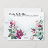 4.25x5.5 Carte conseil Fleur tropicale sur Blue Om (Devant)