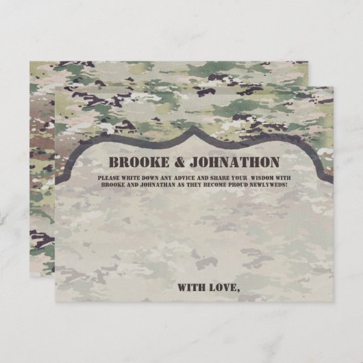 4,25x5,5 Carte de conseil Armée OCP Camo Uniform C (Devant / Derrière)