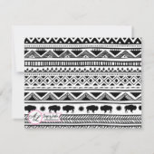 4,25x5,5 Carte de conseil Boho Buffalo Tribal Moti (Dos)