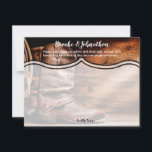 4,25x5,5 Carte de conseil Bottes de cowboy de la g<br><div class="desc">Ces Cartes de Conseils de 4, 25x5, 5 tailles sont parfaites pour tous les couples à la réception pour que leurs invités leur donnent des conseils très appréciés ! Il est entièrement personnalisable en couleurs ARRIÈRE - PLANS et en couleurs de police. Utilisez simplement le système facile à naviguer pour...</div>